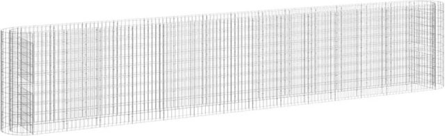 Furnicato Gabionen-Hochbeet aus verzinktem Eisen in Silber, B/T/H: 540 x 50 x 100 cm - Bild 1