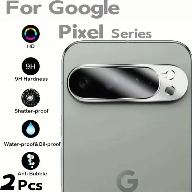 2 Stück Kameraobjektivschutz aus gehärtetem Glas für Google Pixel 9 Pro XL 8 7 6 6A 7A 8A transparent HD klar und kratzfest - Bild 1