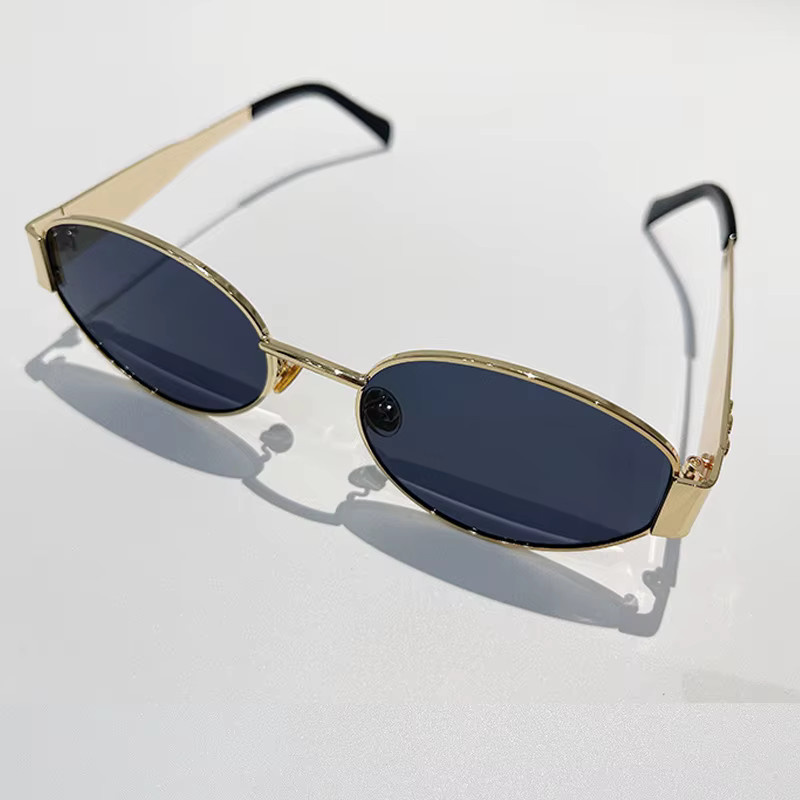 Hindfield Sonnenbrille, oval, Metall, Vollrand, Gold, Unisex - Bild 2