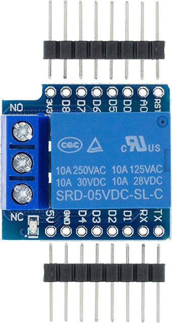 AITEXM ROBOT 1-Kanal D1 Mini Relais Modul für ESP8266 Entwicklung Boards in Blau - Bild 1