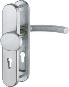 Hoppe Schutzgarnitur aus Edelstahl in Silber, F69 72mm, Bohrung 42-47mm - Bild 1