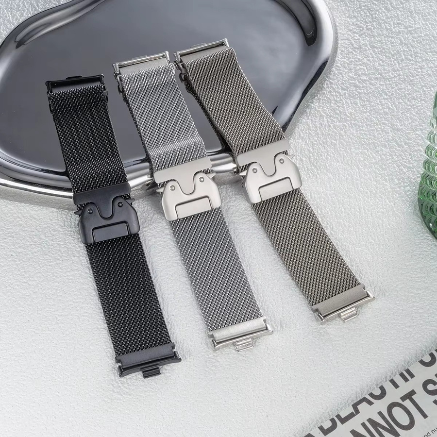 CAOWTAN Uhrenarmband Edelstahl, Schwarz, Unisex - Bild 1
