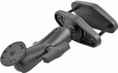 RAM Mounts Schraubklemmen-Set in Schwarz mit mittlerem Verbindungsarm, runder AMPS-Basisplatte und C-Kugel 1.5 für Breiten bis 101 mm (RAM-101U-247-4) - Bild 1