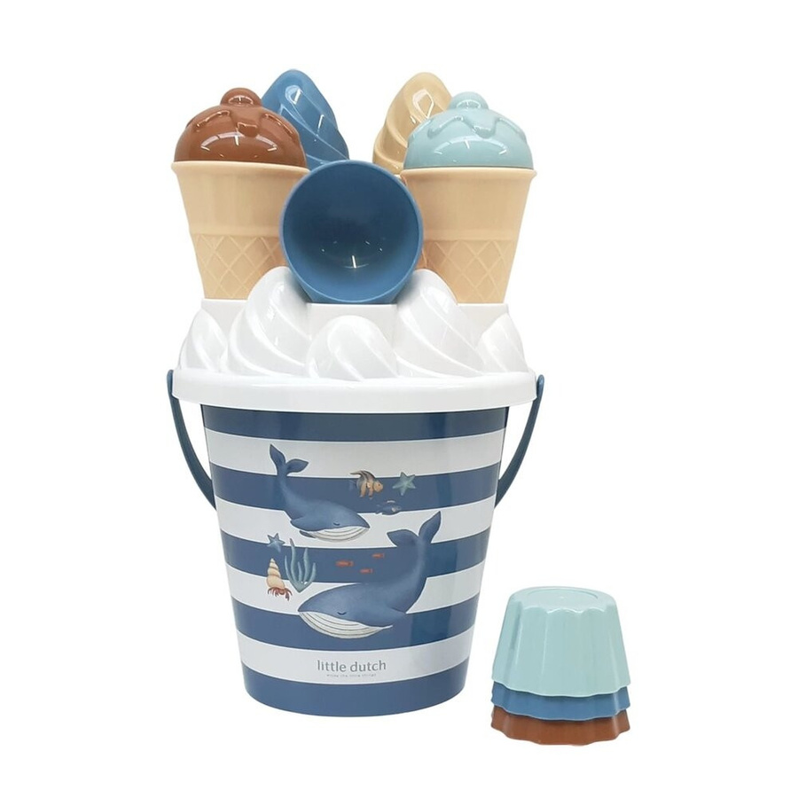Little Dutch Ocean World Eiscreme-Eimer-Set, 14-teiliges Set, ab 1,5 Jahre - Bild 1