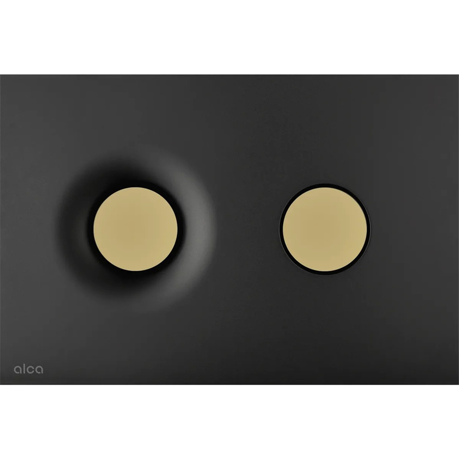 AlcaDrain WC-Betätigungsplatte Dot.Dot M1978-7 Dual Flush in Schwarz-Matt und Gold-Matt - Bild 2