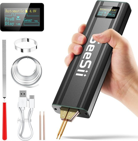 Seesii Akku-Punktschweißgerät mit automatischem und manuellem Modus für 18650-Akkus, tragbares Mini-Punktschweißset