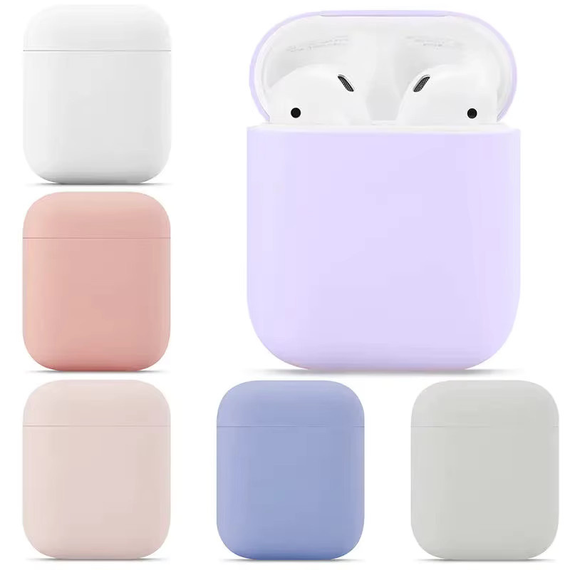 Schutzhülle aus weichem Silikon für Apple AirPods 1. und 2. Generation in Blau - Bild 1