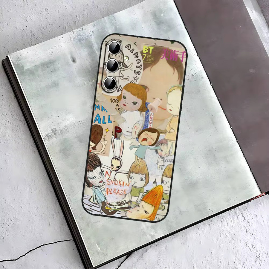 Handyhülle im Cartoon Yoshitomo Nara Design für Samsung Galaxy S21 S22 S23 S24 S25 S26 Ultra FE Plus 5G A52S Soft Cover Multicolour - Bild 5
