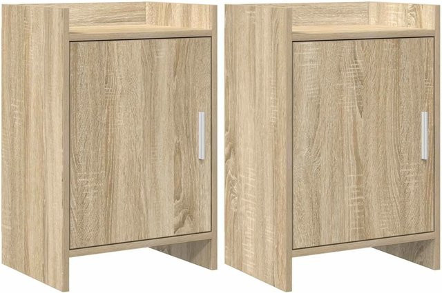 vidaXL Nachttische 2er Set Sonoma-Eiche modern B/T/H: 40 x 30 x 60 cm - Bild 1