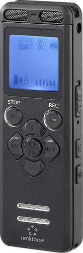 Renkforce RF-DVR-E36 Digitales Diktiergerät mit Geräuschunterdrückung in Schwarz - Bild 1