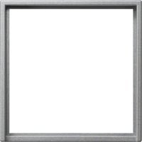 Gira Adapterrahmen aus Aluminium in Silber mit quadratischem Ausschnitt 50 x 50 mm für Ethernet/LAN - Bild 1
