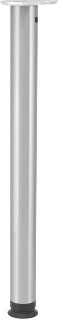 Camar Tischfuß Zoom Rund in Silber mit Edelstahl-Effekt, Höhe: 1100 mm, Durchmesser: 60 mm - Bild 1