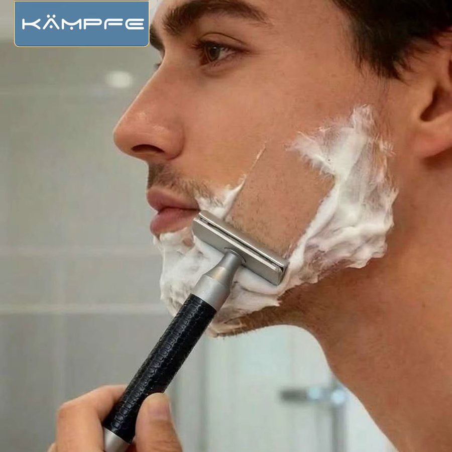 KAMPFE Doppelklingen-Sicherheitsrasierer aus Edelstahl, Herren - Bild 3
