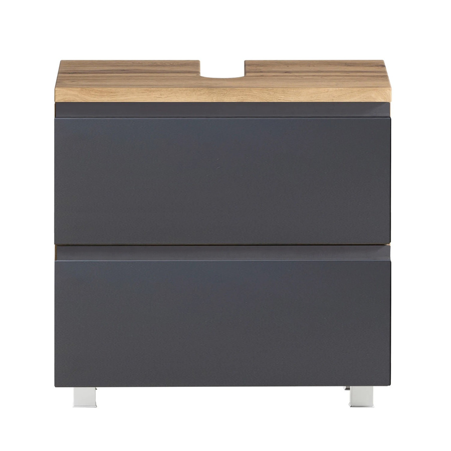 Held Möbel Unterbeckenschrank Ancona in matt Grau-Wotaneiche, Breite: 60 cm, Höhe: 54 cm, Tiefe: 35 cm - Bild 2