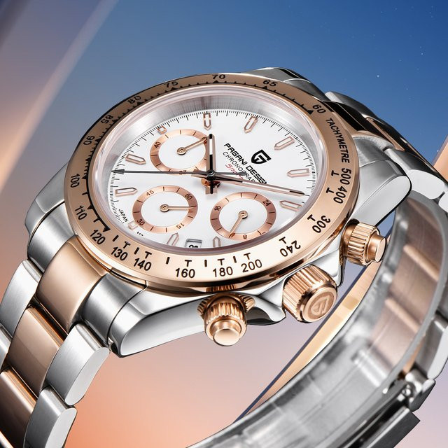 PAGANI DESIGN Chronograph, Gold, Edelstahl, Quarz, Herren - Bild 1