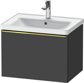 Duravit Waschtischunterschrank D-Neo, wandhängend, grau glänzend, B: 63,4 cm, T: 45,2 cm, H: 44,0 cm - Bild 1