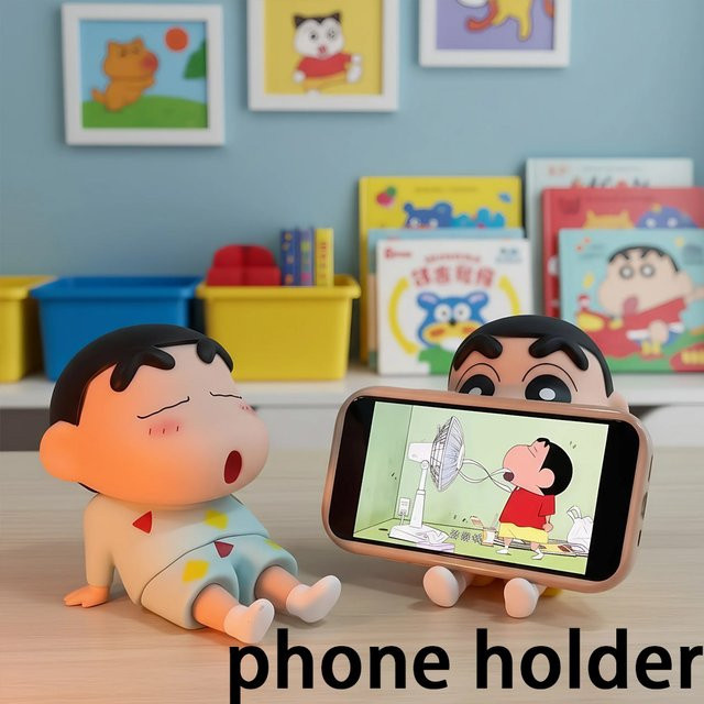 Bandai Crayon Shin-Chan Figuren Telefon Halter, Puppe, Kunststoff - Bild 1