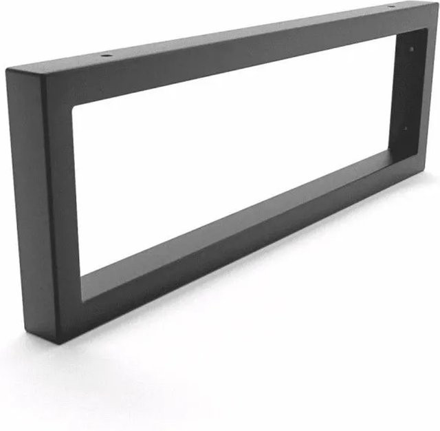 HEVVA Waschtischhalterung RHEIN Schwarz Matt, Höhe: 15 cm, Tiefe: 45 cm - Bild 1