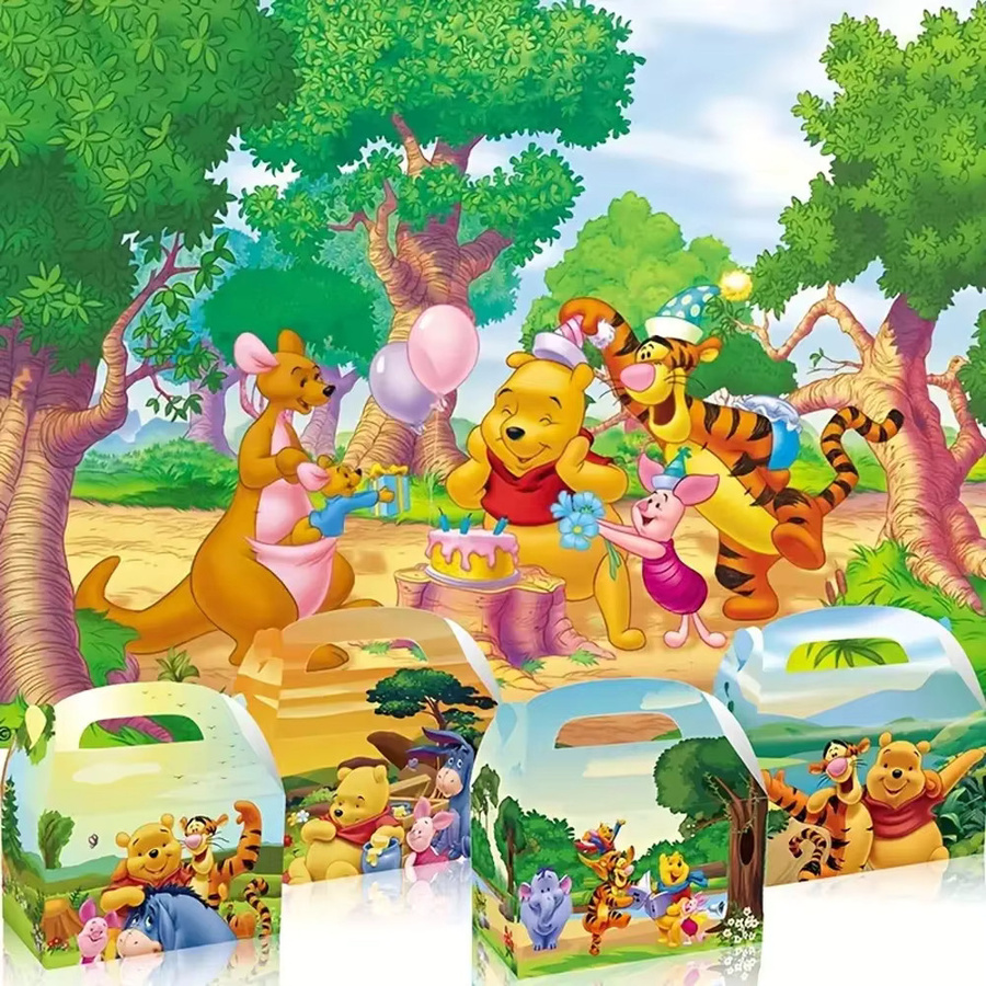 Disney Winnie Puuh und Tigger Geschenktüten aus Papier für Partys und Geburtstage, 12 Stück, Mehrfarbig - Bild 2