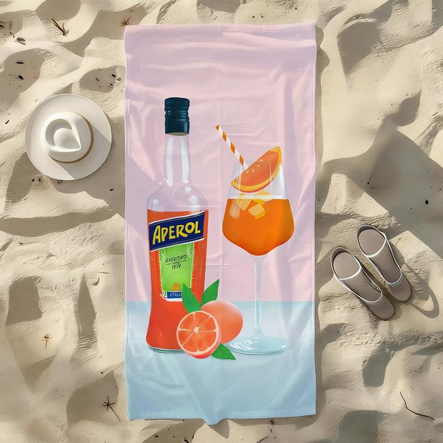 Ka Chen Mutong Schnelltrocknendes Strandtuch mit Grafikprint, Weiß und Mehrfarbig, B: 40 cm, H: 60 cm - Bild 1