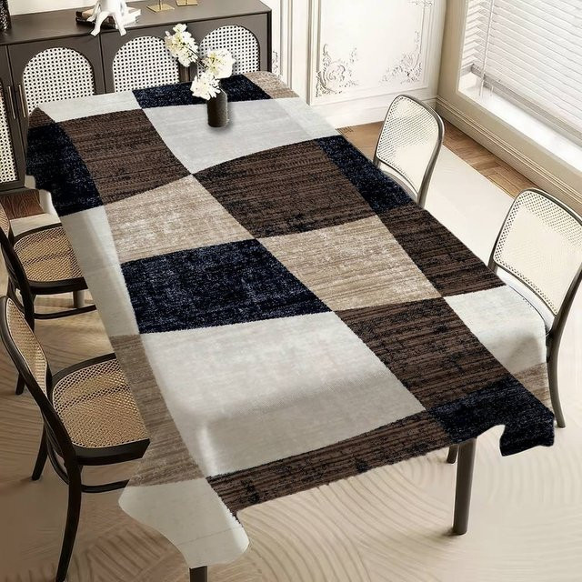 Rechteckige Tischdecke von JMG Household Supplies mit geometrischem Muster in Multicolour, wasserabweisend aus Polyester, B x T: 150 x 200 cm - Bild 1