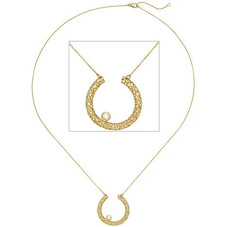 Colfem Halskette 750 Gelbgold, Diamant, Brillant, 45 cm, Unisex - Bild 1
