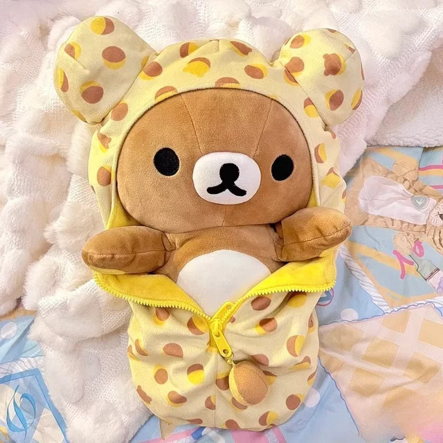 Aoger Rilakkuma Plüschtier, mit abnehmbarem Schlafsack - Bild 1