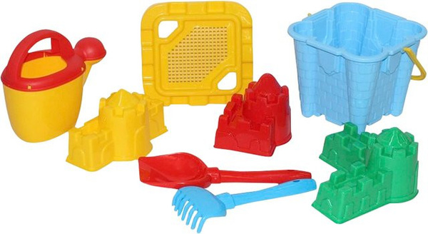 Solini Sandspielzeug-Set Burg, 8-tlg., ab 1 Jahr