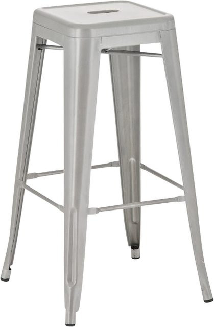 TPFLiving Barhocker Joy aus Metall in Silber im Industrial-Design, stapelbar - Bild 1