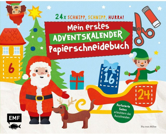 Schnipp, schnipp, hurra! Mein erstes Adventskalender-Papierschneidebuch von Pia von Miller, Taschenbuch - Bild 1