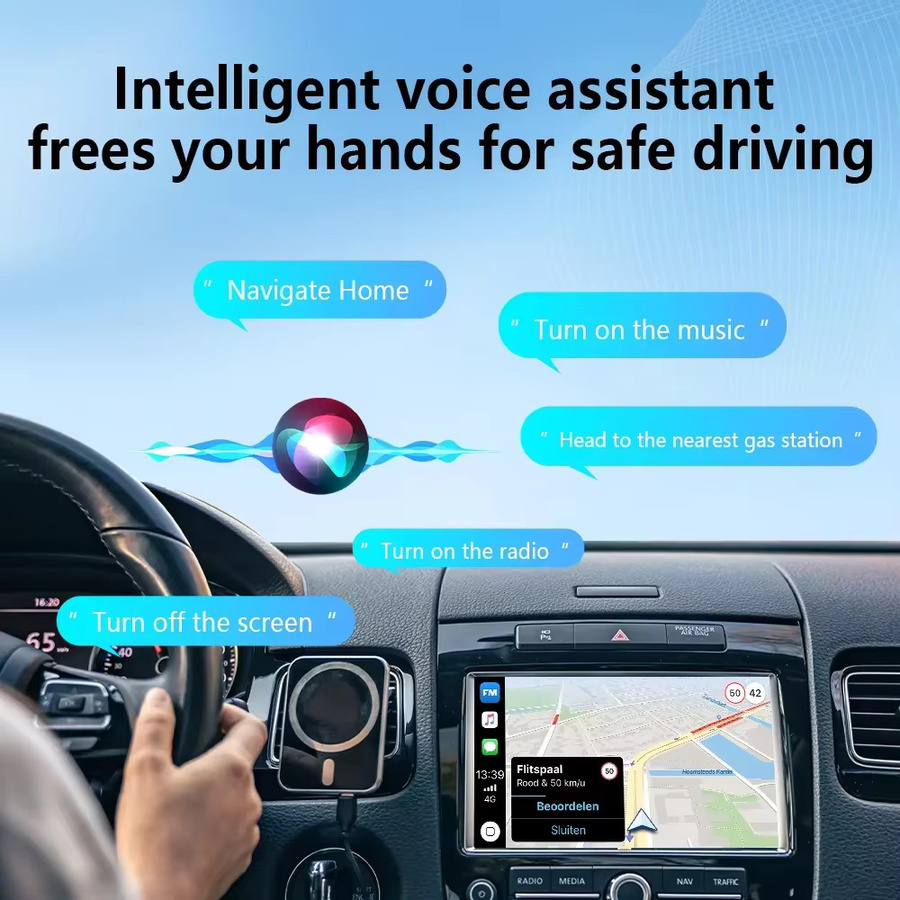 CarRock 4-in-1 Carplay-Adapter mit Android Auto, Mirror Link und WLAN als kabellose Smart Mini AI Box für USB Plug-and-Play - Bild 5