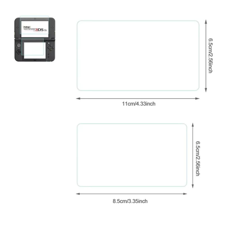 2er-Set gehärtetes Glas Displayschutz für Nintendo New 3DS XL/LL, transparent - Bild 5