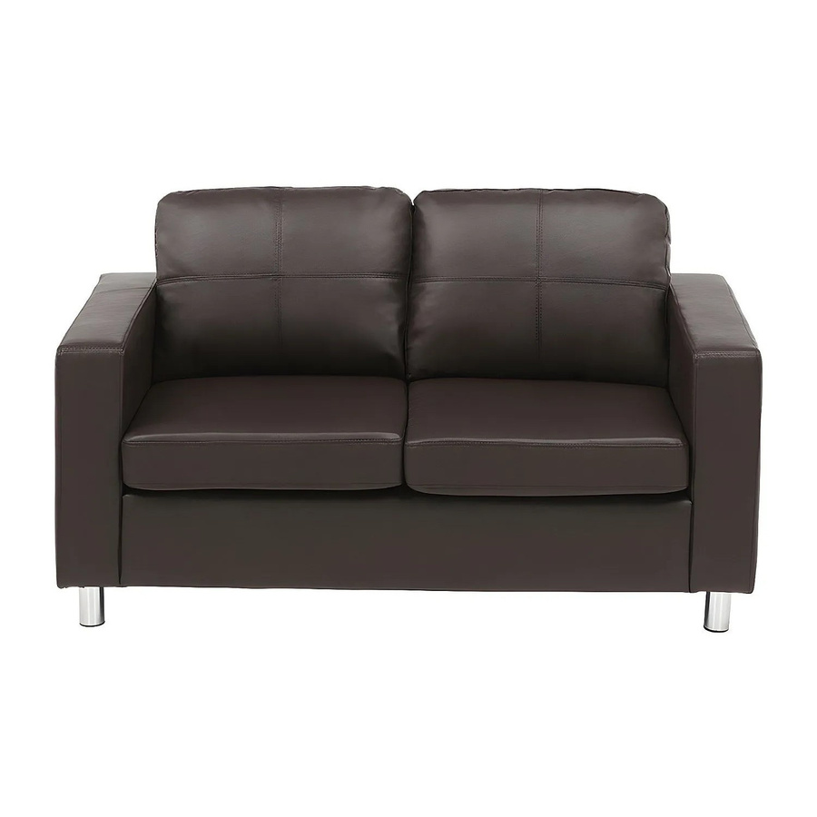 Vente-unique Sofa Ackley in Schokobraun mit Kunstleder und Armlehnen, Breite: 140 cm - Bild 2