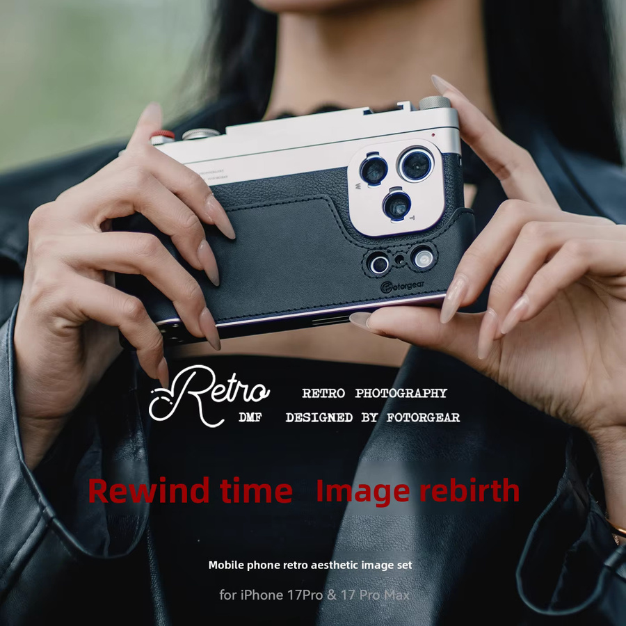 Fotorgear Fotografie-Handyhüllen-Set für iPhone 17 Pro Max in Schwarz mit Kamera-Auslöser-Griff, Filter-Adapter, Lanyard, Schutzhülle und Käfig - Bild 2
