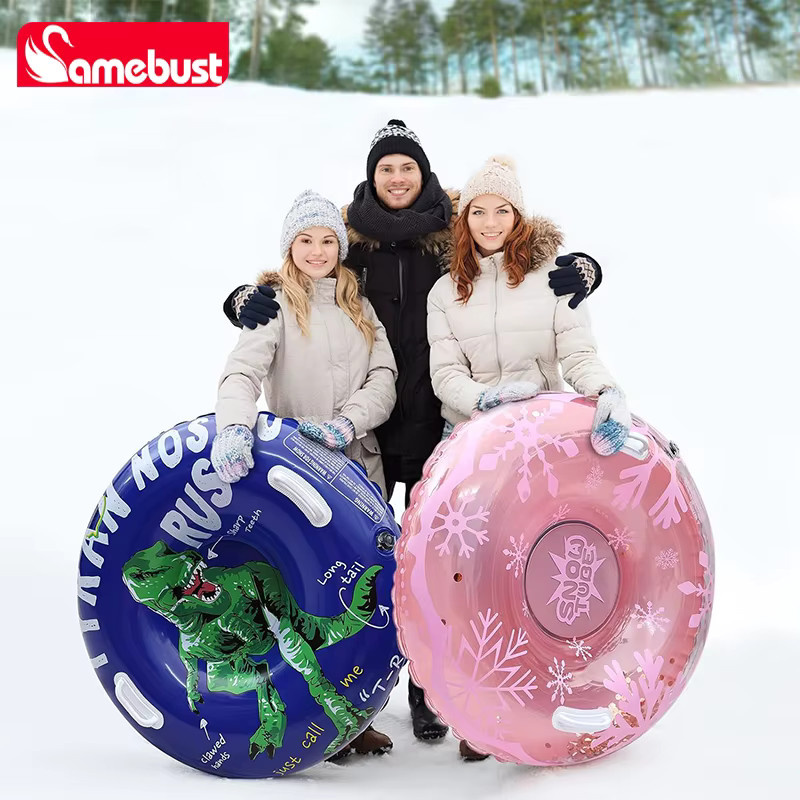 Camebust Dinosaurier-Schneereifen, aufblasbarer Schneeschlitten mit Griffen - Bild 4