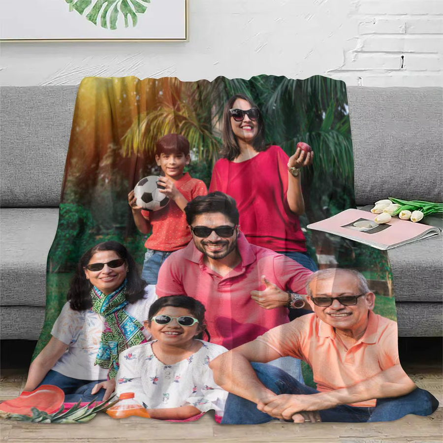 Personalisierte Flanelldecke mit individuellem Foto von SRH in Multicolour, weiche und warme Polyesterdecke für dich - Bild 3