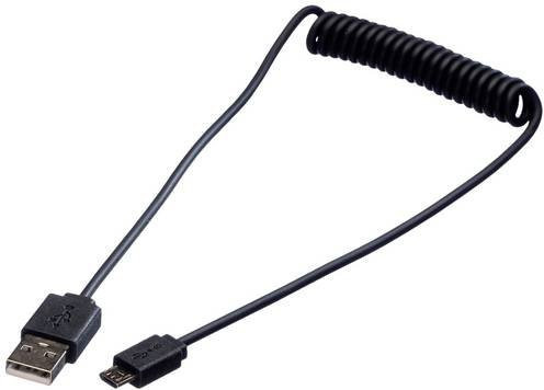 Roline USB 2.0 Kabel mit USB-A und Micro-USB Stecker, Schwarz, 1,00 m - Bild 1