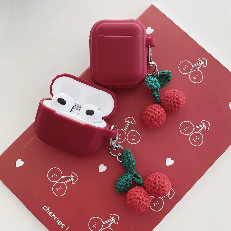 Meetsweet Kopfhörerhülle Kirsch-Anhänger, rot, Unisex - Bild 3