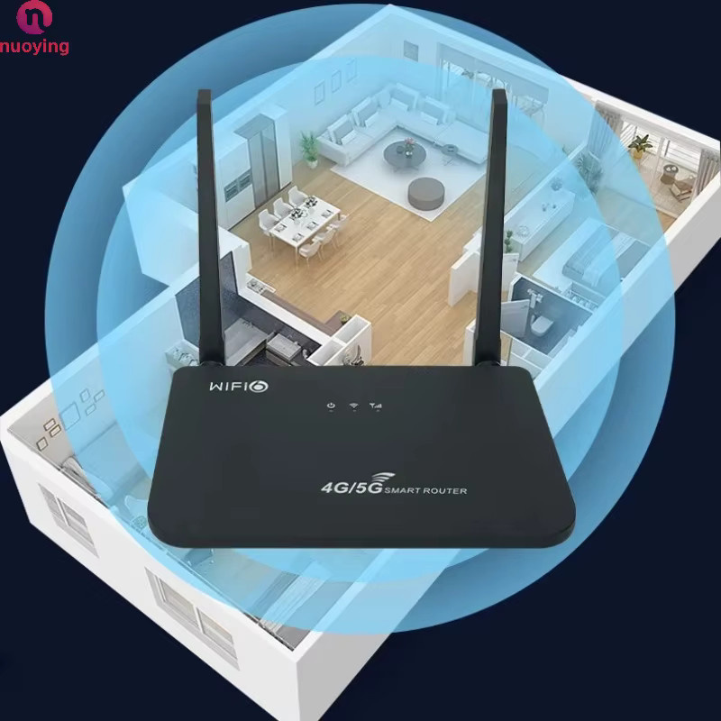 NUOYING Mini 4G WLAN-Router Schwarz mit SIM-Kartensteckplatz und Dual WAN/LAN-Anschluss für Heimbreitbandnutzung - Bild 3