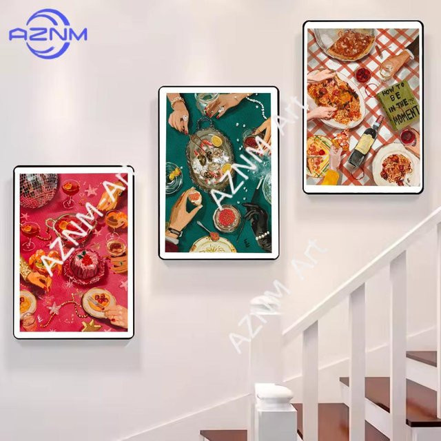 KAYOU Wandbild Abstract Typography Kunstdruck auf Baumwoll-Leinwand in Multicolour - Bild 1