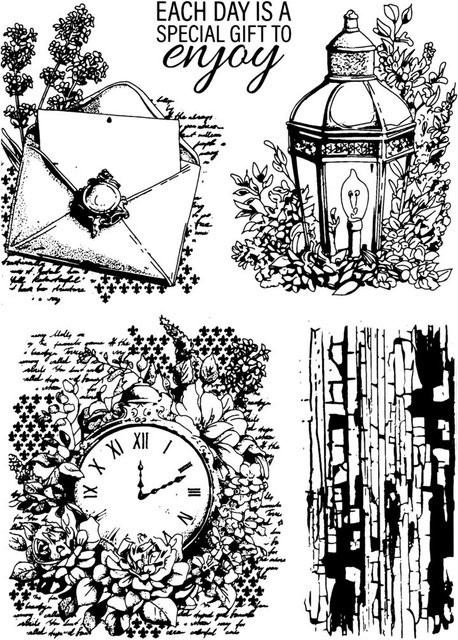 Silikonstempel Morning in Provence Lavender Whispers für kreative Gestaltung - Bild 1