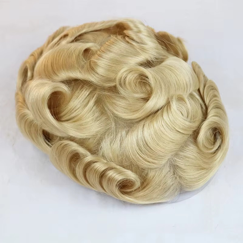 simbeauty Toupet Ombre Blond, 100% Echthaar, Herren - Bild 3