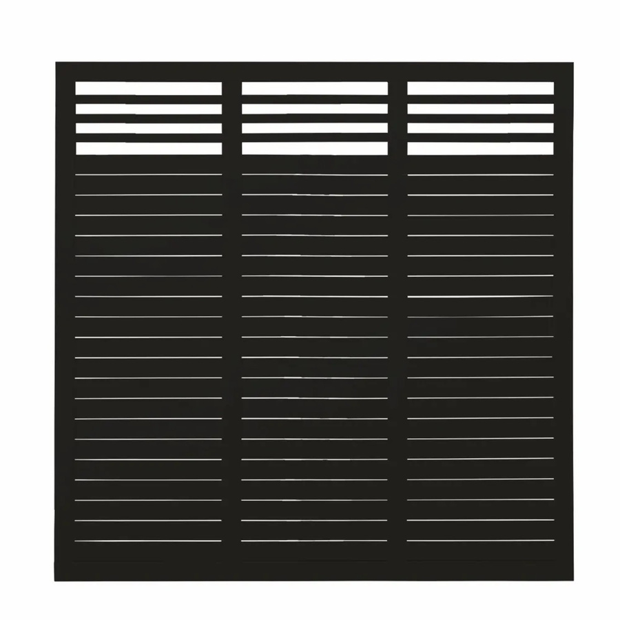 Sichtschutzzaun Decora aus Nadelholz in Schwarz, semi-transparent, B/H: 180 x 180 cm - Bild 2