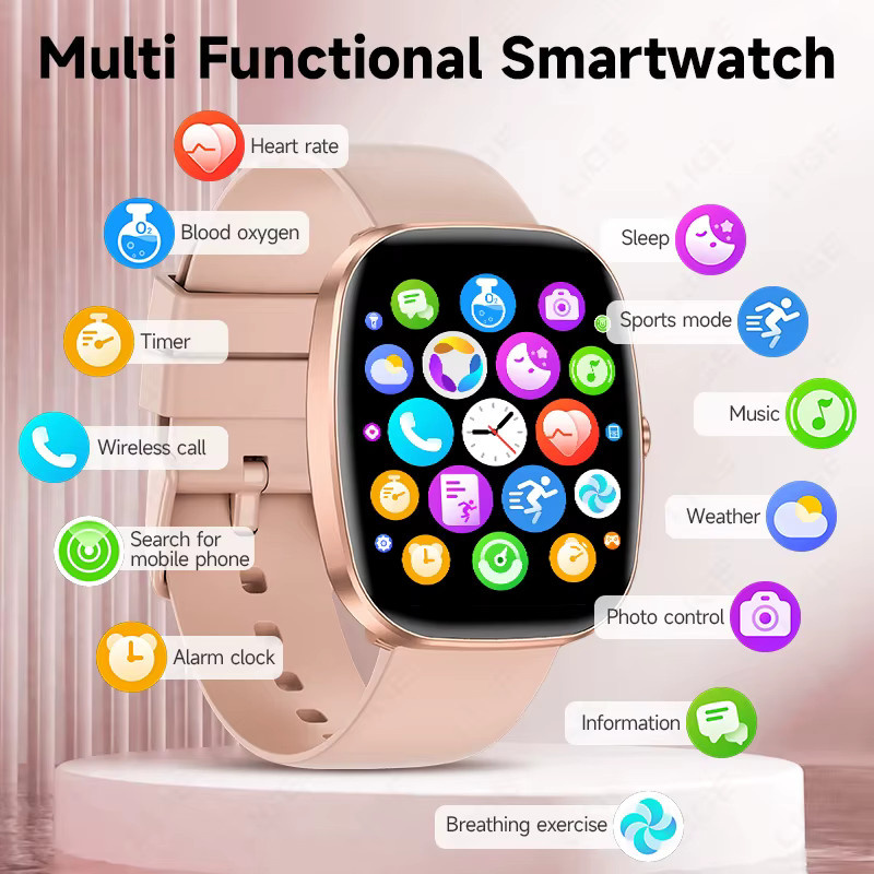 LIGE Smartwatch, Pink, Silikon, Unisex - Bild 2