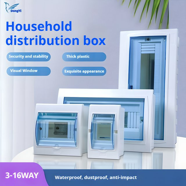 DONGYI Home Elektrischer Verteilerkasten HT-Serie aus weißem PC-Kunststoff für den Innenbereich - Bild 1