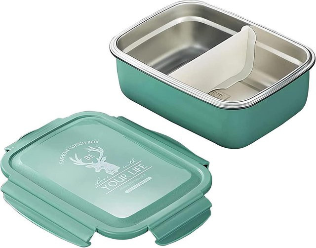 Shunmaii Isolierte Bento-Lunchbox aus Edelstahl, auslaufsicher und BPA-frei, Farbe: Weiß - Bild 1