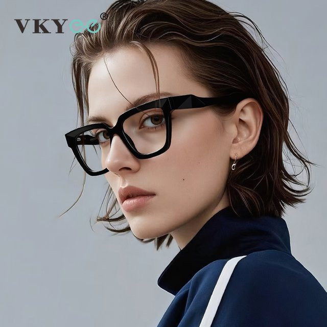 VICKY Mode LS083 Lesebrille, Geometrisch, Vollrand, Schwarz, Unisex - Bild 1