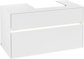 V&B Waschtischunterschrank Collaro mit LED-Waschtisch in Weiß Matt, B/T/H: 100 x 54,8 x 50 cm - Bild 1