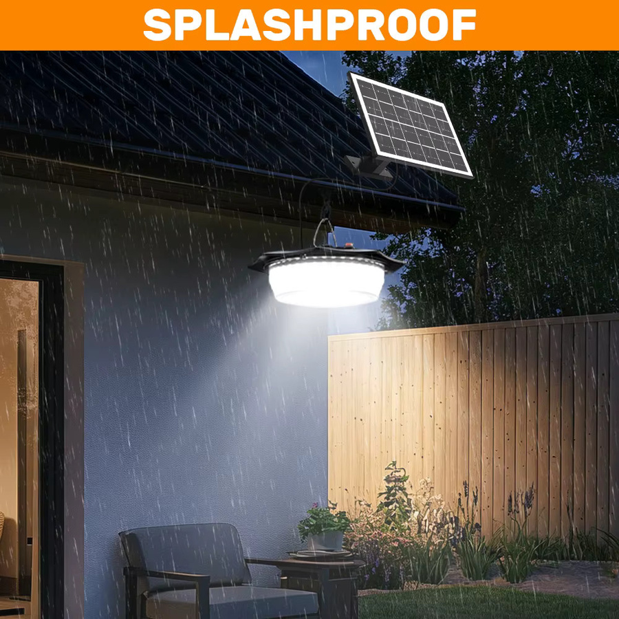 5er Set LED-Solar-Außenleuchten von aiopp mit Bewegungssensor und Fernbedienung, IP65 wasserdicht, Farbe Schwarz, modern und rund für den Garten - Bild 3