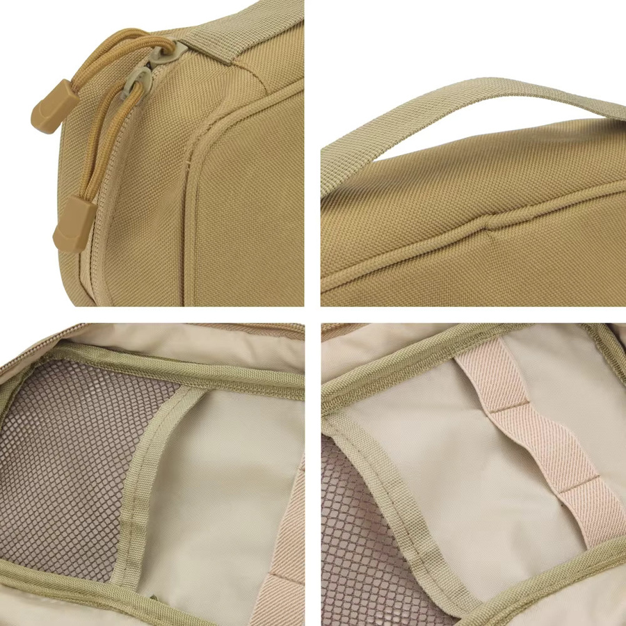 Taktische EDC Organizer Tasche für Werkzeug und Kabel in Beige, B/H/T: 24,0 x 11,0 x 7,0 cm - Bild 3